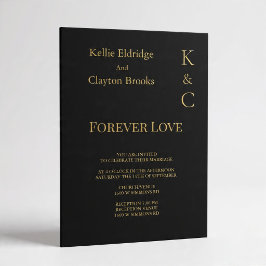 Uitnodiging voor Black Forever Love Wedding