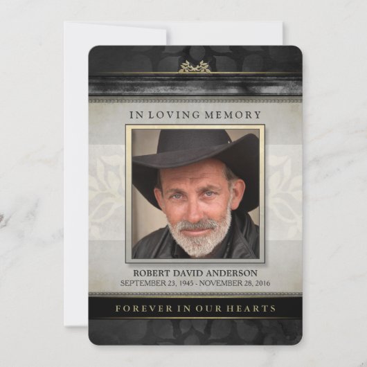 Uitnodiging voor Black Gold Contemual Memorial Ser (Voorkant)