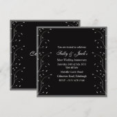 Uitnodiging voor Black & Grey Jubileum Party (Voorkant / Achterkant)