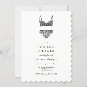 Uitnodiging voor Black Lingerie Shower