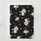 Uitnodiging voor Black Monogram Wedding (Achterkant)