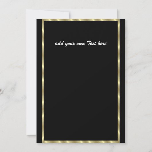 Uitnodiging voor Black Retro Cocktail Party (Achterkant)