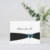 Uitnodiging voor Black Ribbon-feestje (Staand voorkant)