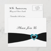 Uitnodiging voor Black Ribbon Party (Voorkant / Achterkant)