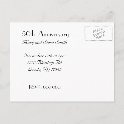 Uitnodiging voor Black Ribbon Party (Achterkant)