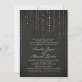 Uitnodiging voor Black & Silver Wedding (Voorkant)
