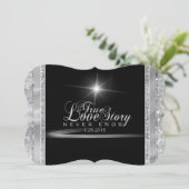 Uitnodiging voor Black Stropdas Diamond (Staand voorkant)