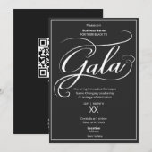 Uitnodiging voor Black Tie Bedrijfs Gala (Voorkant / Achterkant)