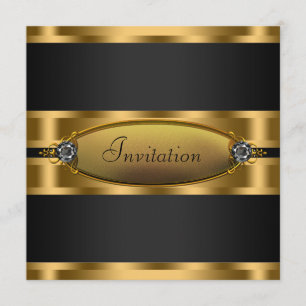 Uitnodiging voor Black Tie Black Gold-feest