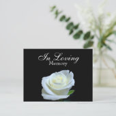 Uitnodiging voor Black & White Funeral Memorial Se (Staand voorkant)