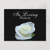 Uitnodiging voor Black & White Funeral Memorial Se (Voorkant)