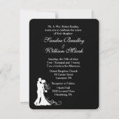 Uitnodiging voor Black White Wedding (Voorkant)