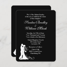 Uitnodiging voor Black White Wedding