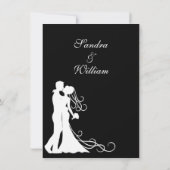 Uitnodiging voor Black White Wedding (Achterkant)