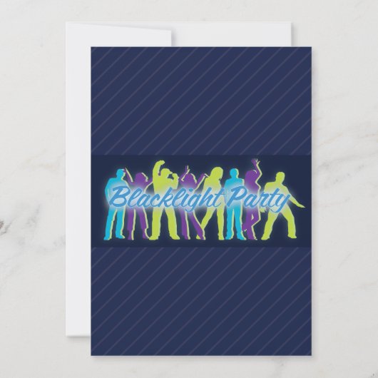 Uitnodiging voor Blacklight-partij (Achterkant)