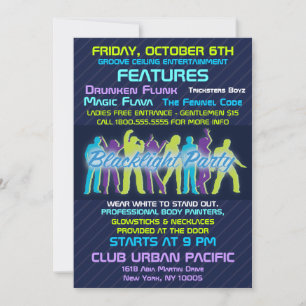 Uitnodiging voor Blacklight-partij