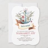 Uitnodiging voor blauw anker (Voorkant)