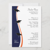 Uitnodiging voor blauw en Oranje Afstuderen (Achterkant)