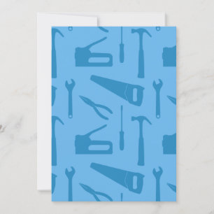 uitnodiging voor blauw gereedschap