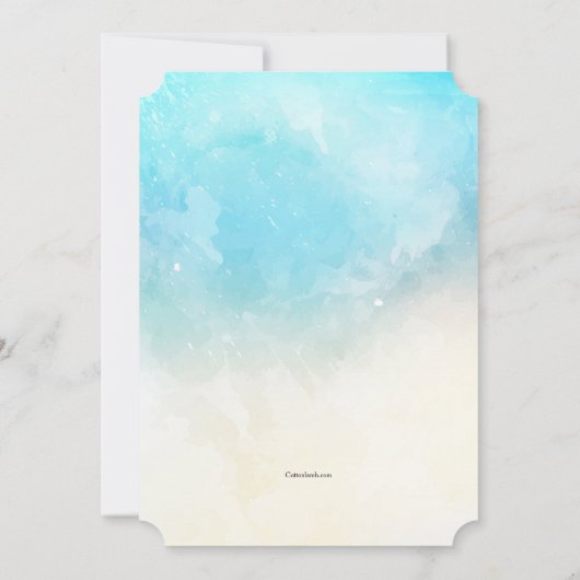 Uitnodiging voor blauw verloop (Achterkant)