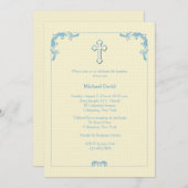 Uitnodiging voor blauwe accenten (Voorkant / Achterkant)