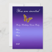 Uitnodiging voor blauwe bruiloft (Voorkant)