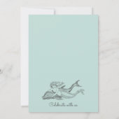 Uitnodiging voor blauwe bruiloft (Achterkant)