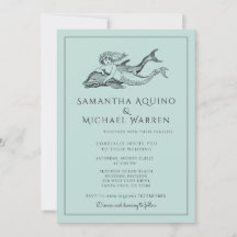 Uitnodiging voor blauwe bruiloft