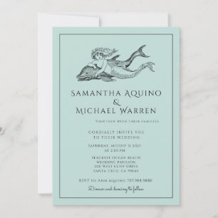 Uitnodiging voor blauwe bruiloft