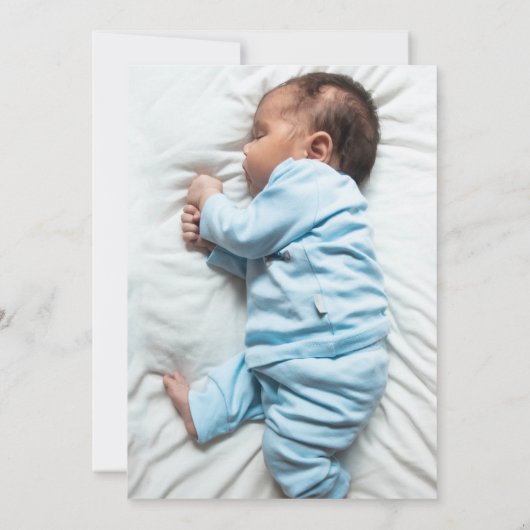 Uitnodiging voor blauwe doop (Achterkant)