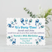 Uitnodiging voor Blauwe Dragons (Staand voorkant)