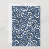 Uitnodiging voor blauwe en bruine Westerne paarden (Achterkant)