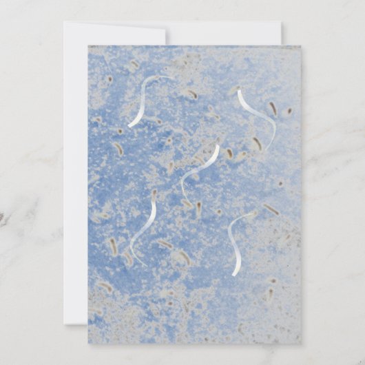 Uitnodiging voor blauwe en grijze marmer (Achterkant)