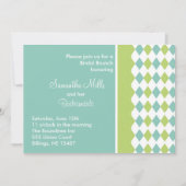 Uitnodiging voor blauwe en groene diamant (Voorkant)