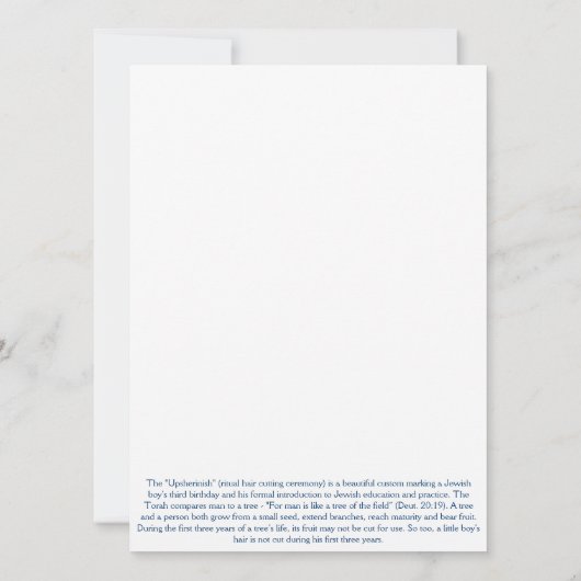 Uitnodiging voor blauwe en groene zwembroeken (Achterkant)