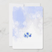 Uitnodiging voor blauwe en roze theepartij verjaar (Achterkant)