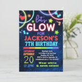 Uitnodiging voor blauwe feestdag (Staand voorkant)