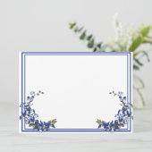 Uitnodiging voor blauwe iris (Staand voorkant)