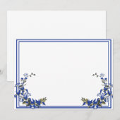 Uitnodiging voor blauwe iris (Voorkant / Achterkant)