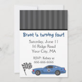 Uitnodiging voor blauwe koningswagen (Voorkant)