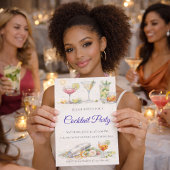 Uitnodiging voor Blauwe Script Cocktailnacht