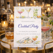 Uitnodiging voor Blauwe Script Cocktailnacht