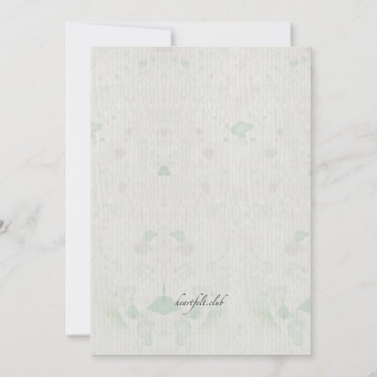 Uitnodiging voor blauwe Violets (Achterkant)