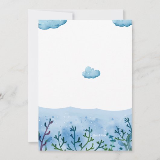 Uitnodiging voor Blauwe Wal verjaardagsfeestje (Achterkant)