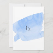 Uitnodiging voor blauwe Waterverf (Achterkant)