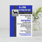 Uitnodiging voor blauwe, zwarte en witte herten (Staand voorkant)