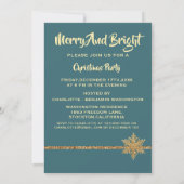  uitnodiging voor Blauwgroen Blauwe Kerst (Achterkant)