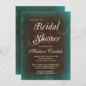 Uitnodiging voor Blauwgroen bruine bruinkool in Ru (Voorkant / Achterkant)