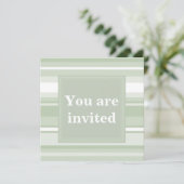 uitnodiging voor Bleke groene strepen (Staand voorkant)