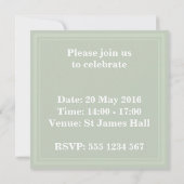 uitnodiging voor Bleke groene strepen (Achterkant)